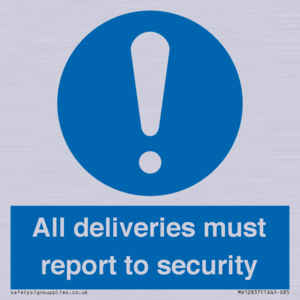 All deliveries must report to security